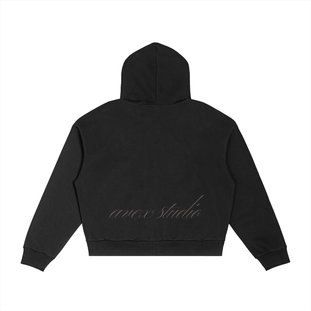 avex Plaid Boxy Zip Hoodie